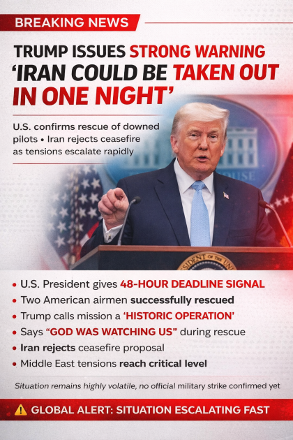 Trump Issues Stark Warning on Iran Amid Rising Global Tensions image