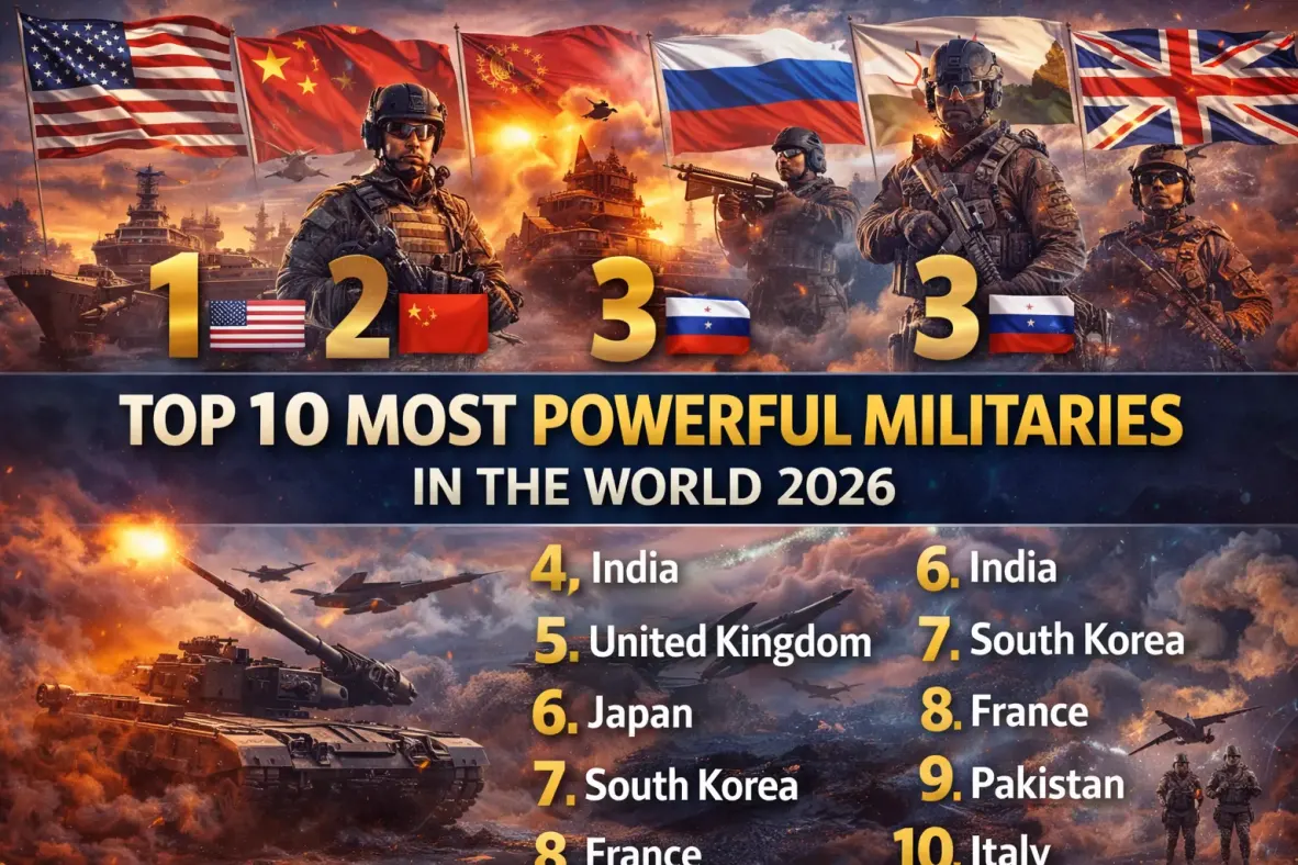 Top 10 Most Powerful Militaries in the World 2026 – Global Military Power Ranking