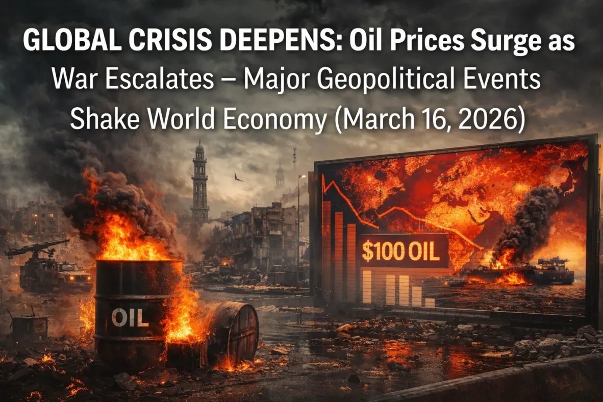 World News March 16, 2026: Major Geopolitical Events Shake Global Economy as Oil Prices Surge