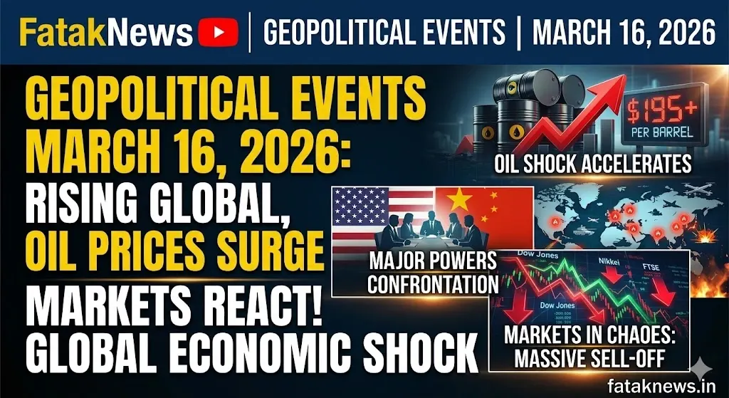 Geopolitical Events March 16, 2026: Rising Global Tensions, Oil Prices Surge and Markets React